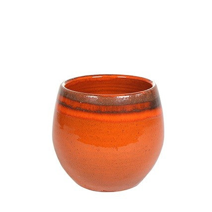 charlotte plant pot Charlotte Retro Plant Pot – Mustard & Brick