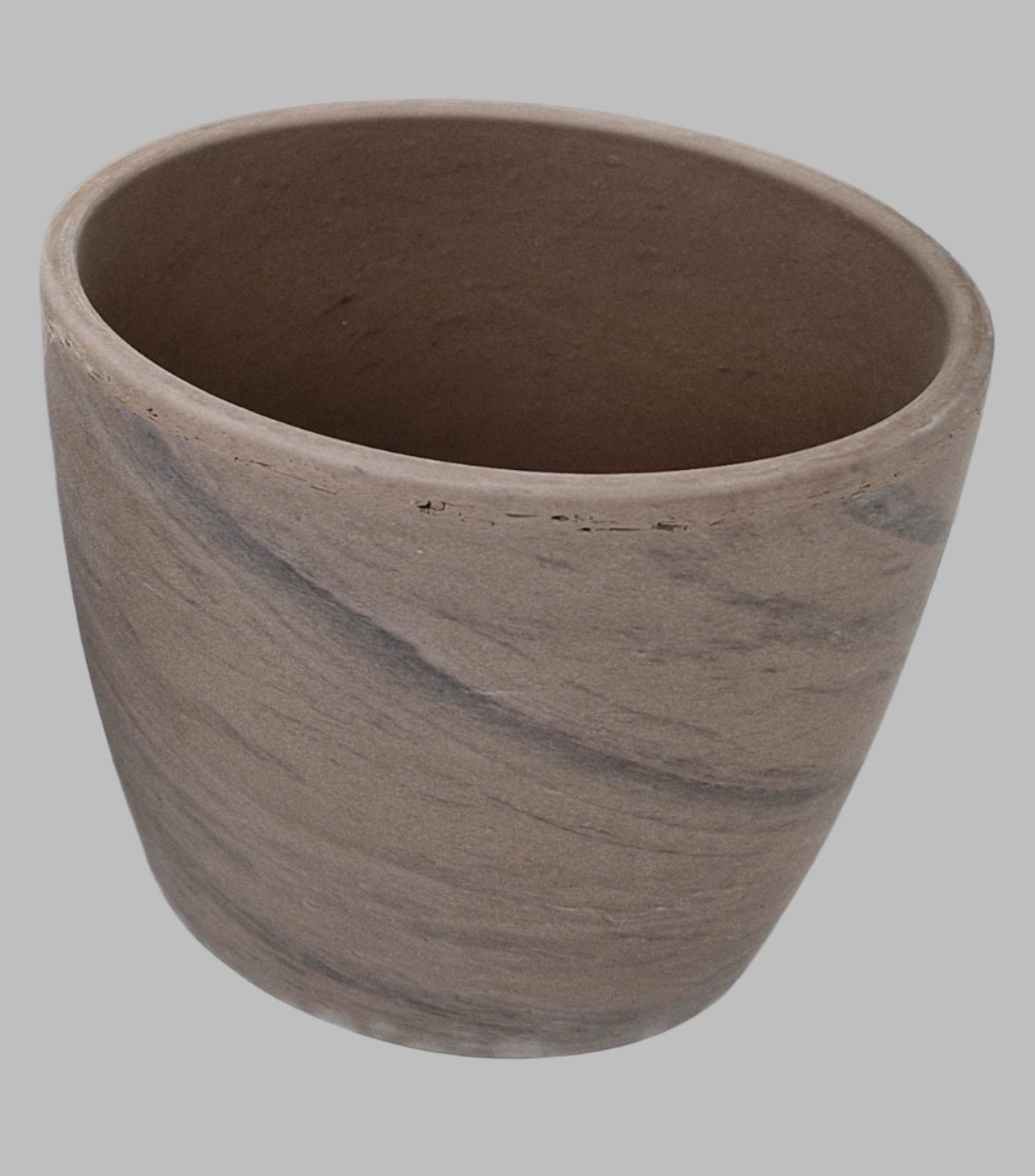Grey wash terracotta pot