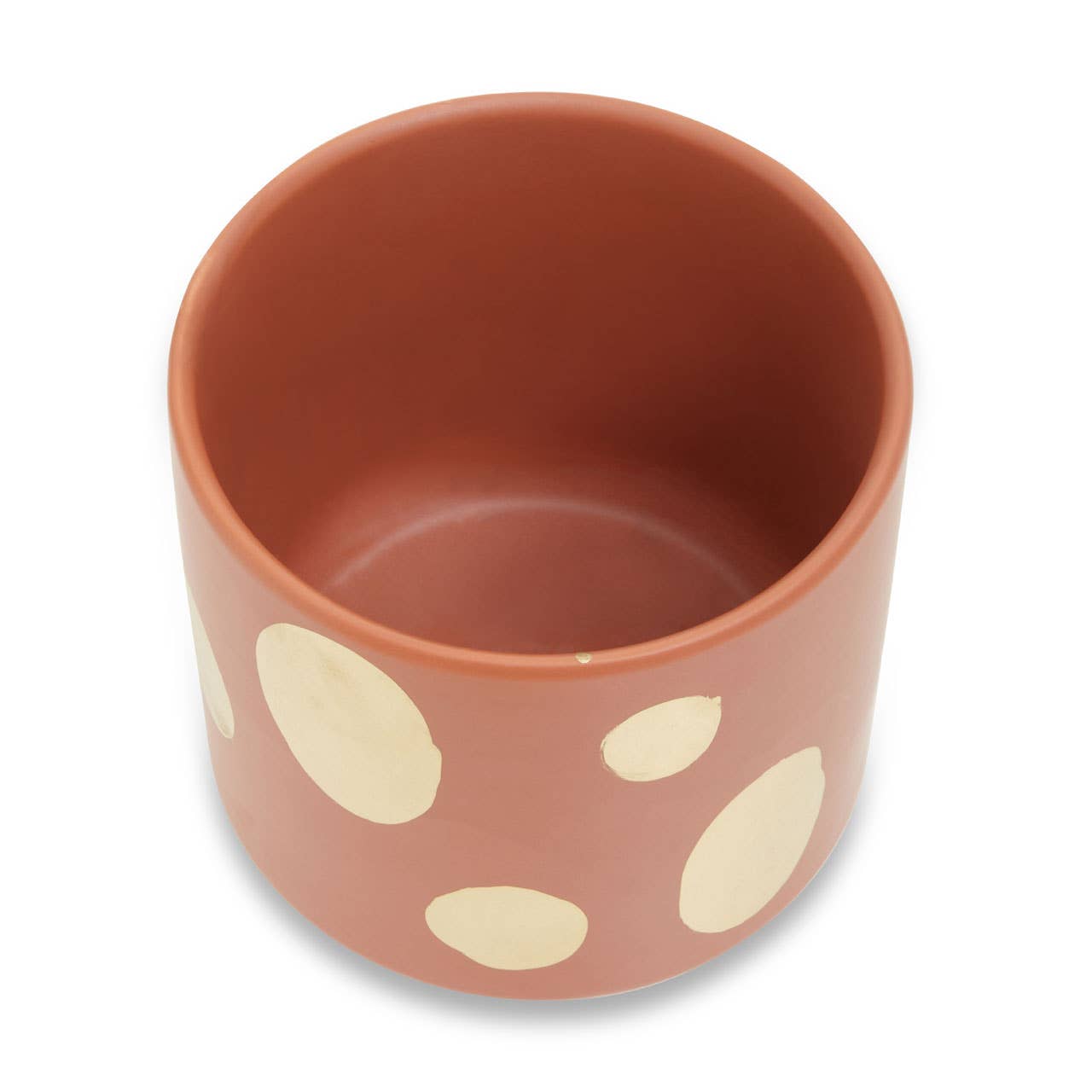 Yuri Terracotta Gold Spotted Planter