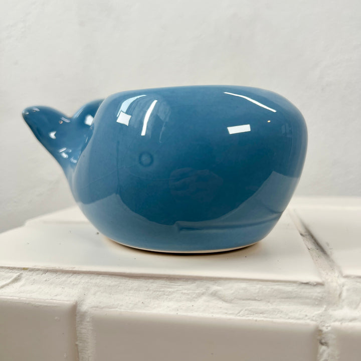 Mini Whale Pot – Blue Ceramic