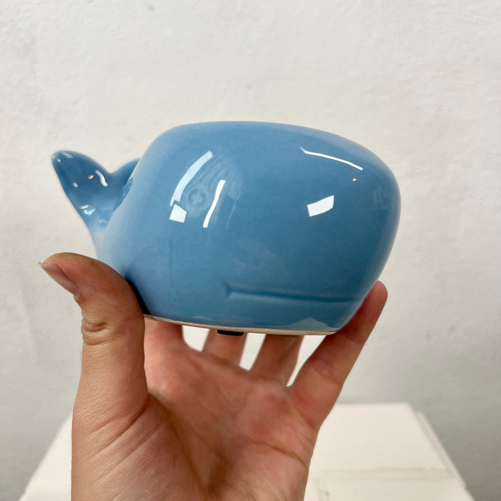 Mini Whale Pot – Blue Ceramic