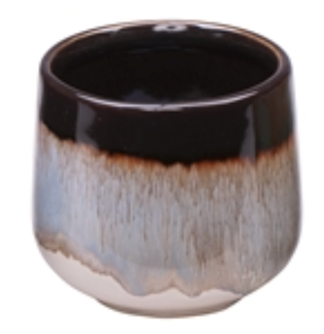 Glazed round pot