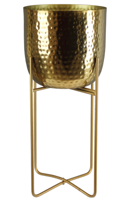 gold plant pot with legs Hammered Planter on Legs – Plant Studio