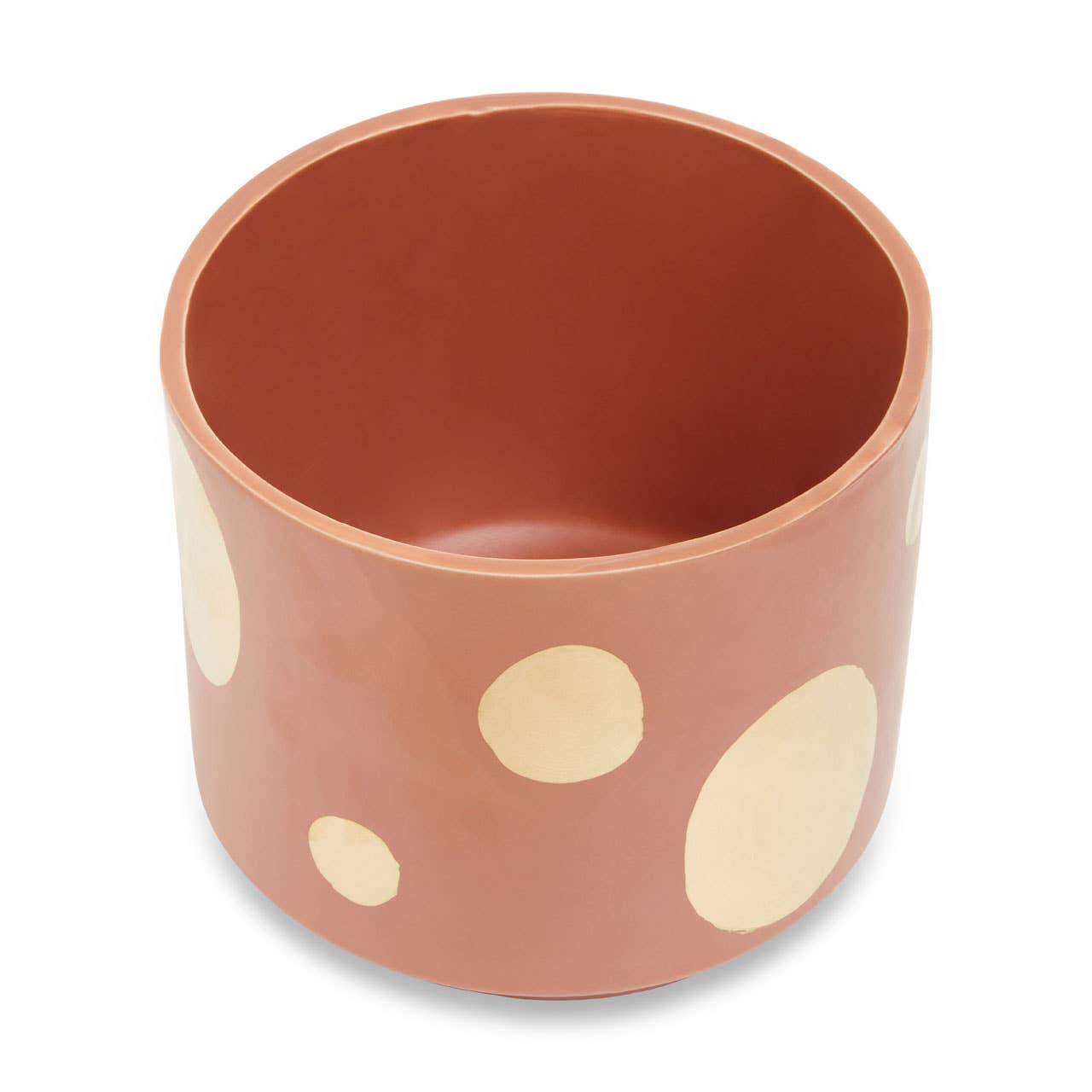 Yuri Terracotta Gold Spotted Planter