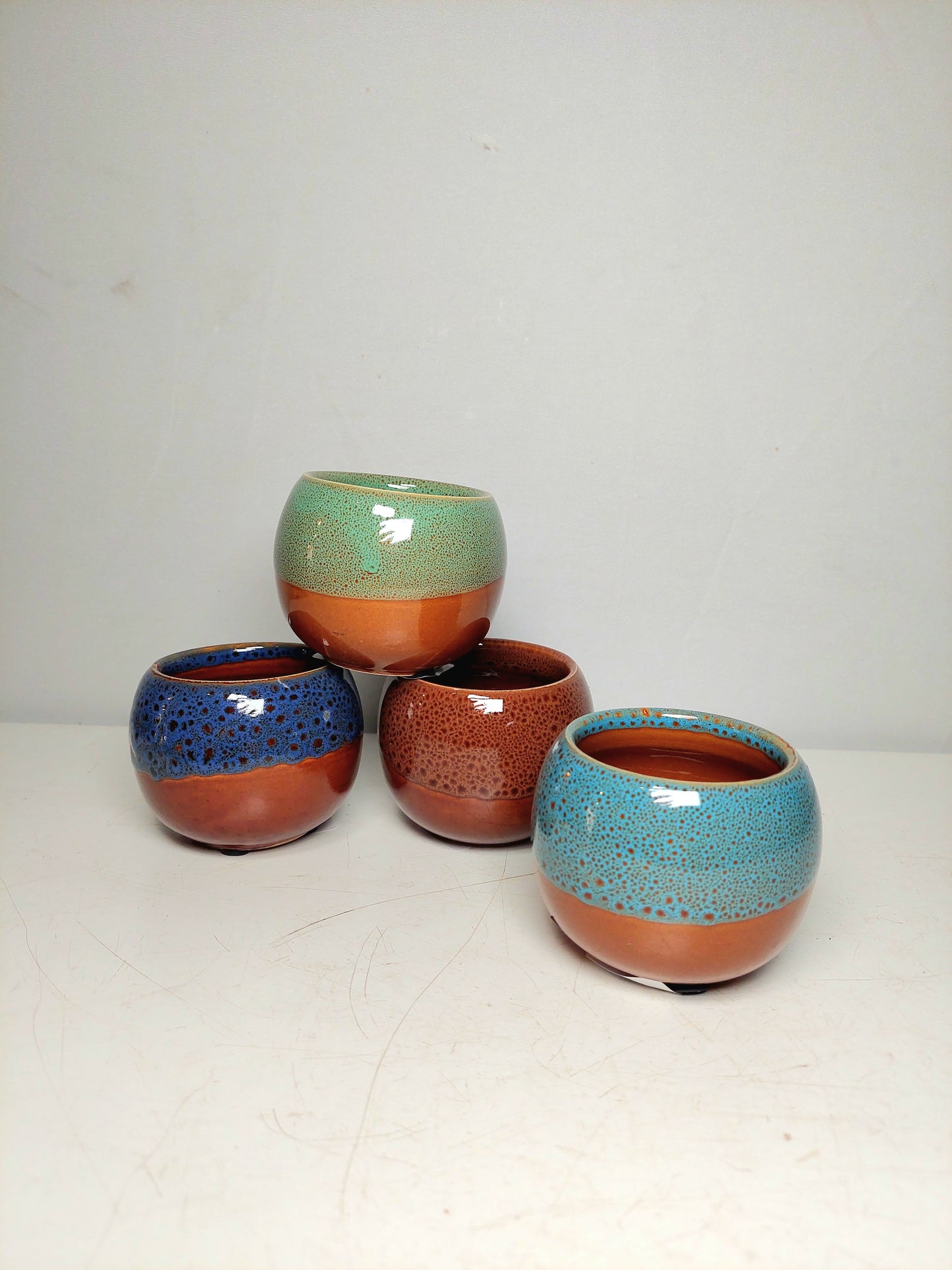 Mini Round Glazed Pot