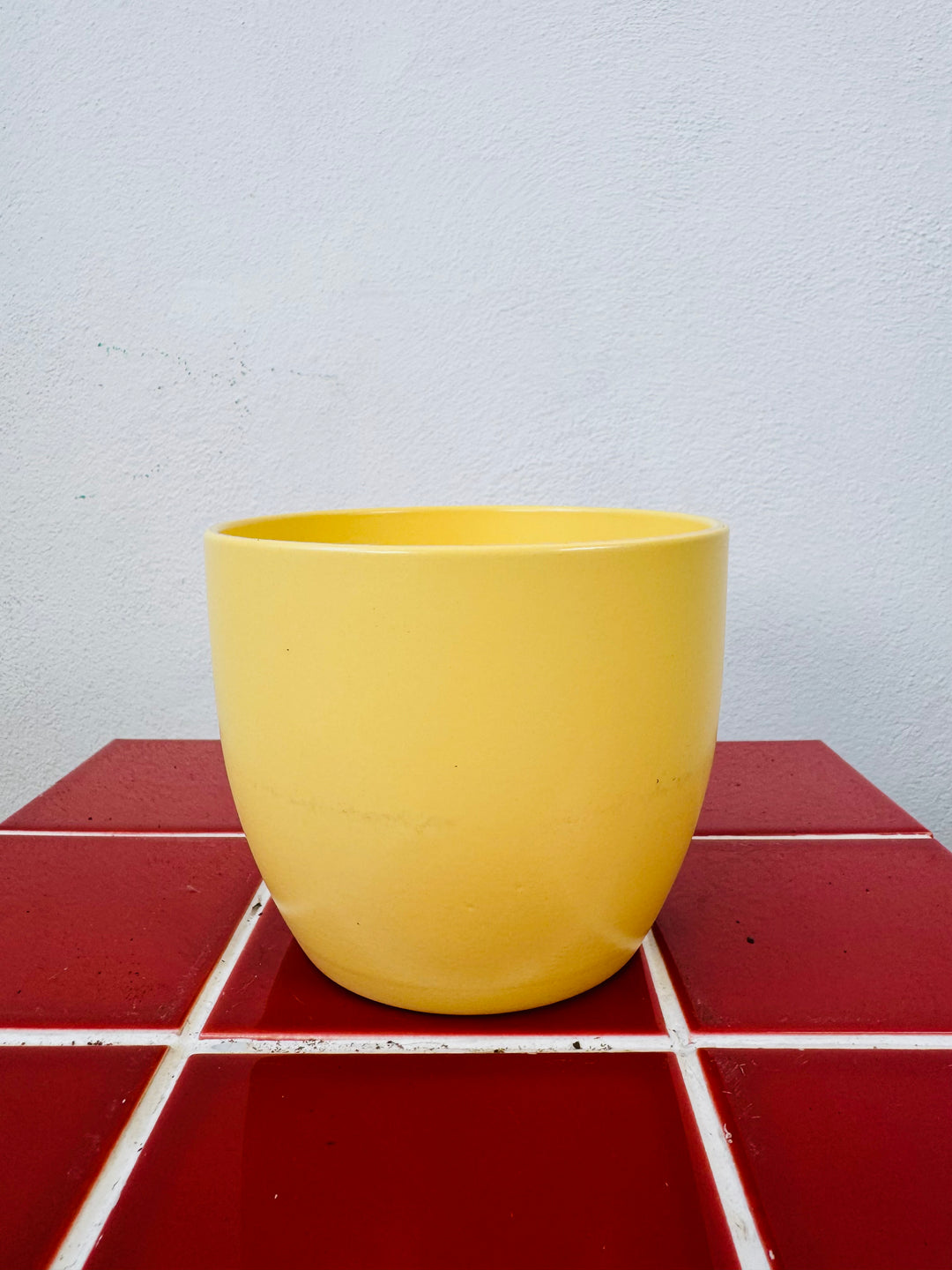 Matte Ceramic Plant Pot 12cm – Yellow