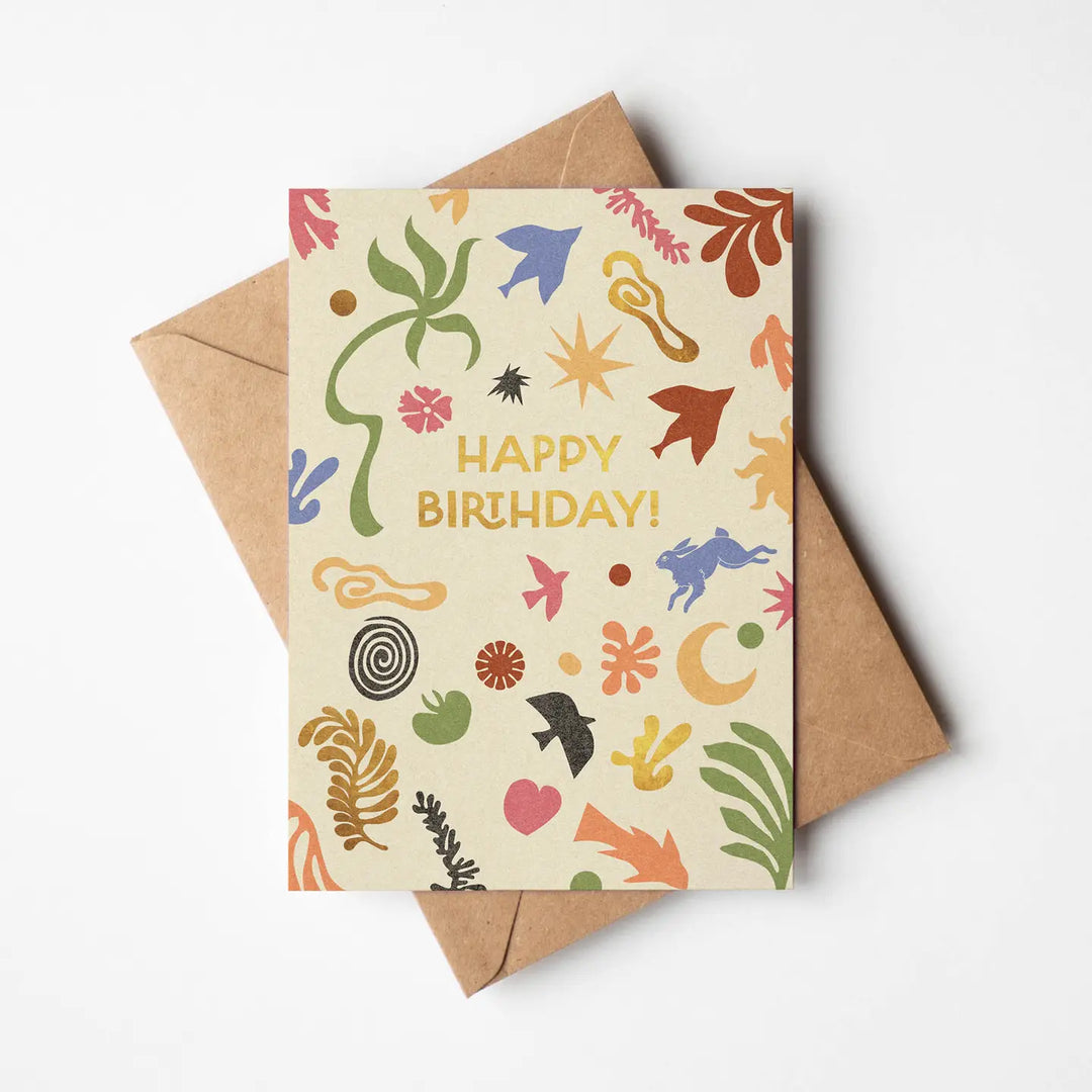 Matisse Inspired Happy Birthday Card