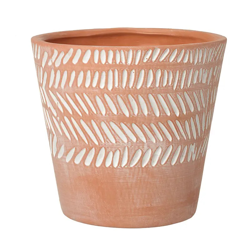 Terracotta Zigzag Pot