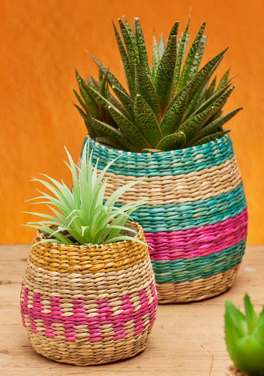 Stripe Seagrass Planter