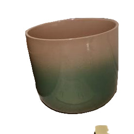 Blush & Green Ombre Ceramic Pot – 12×11cm