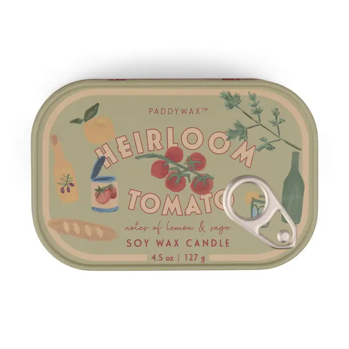 Heirloom Tomato -  Bistro Heirloom Tomato Printed Tin Candle 4.5oz/127g