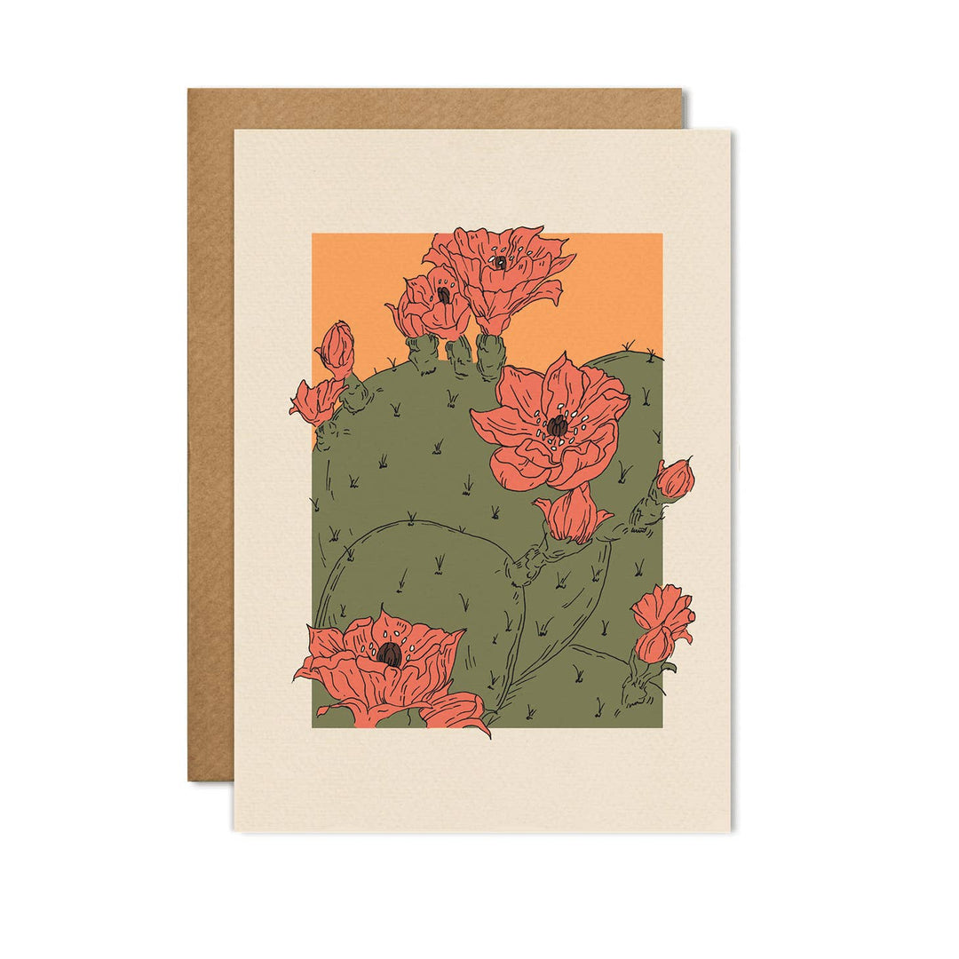 Cactus Flower Card