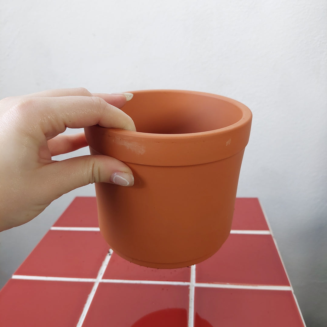 Terracotta Cylinder Pot D13×H14cm – Natural Clay