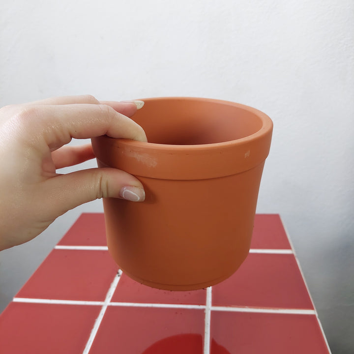 Terracotta Cylinder Pot D13×H14cm – Natural Clay