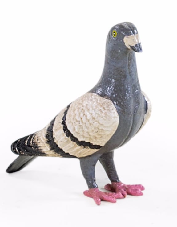 Cast Iron Standing Pigeon Figure