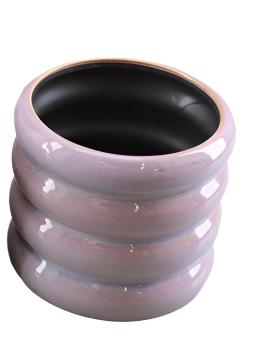 Ribbed Pink pot