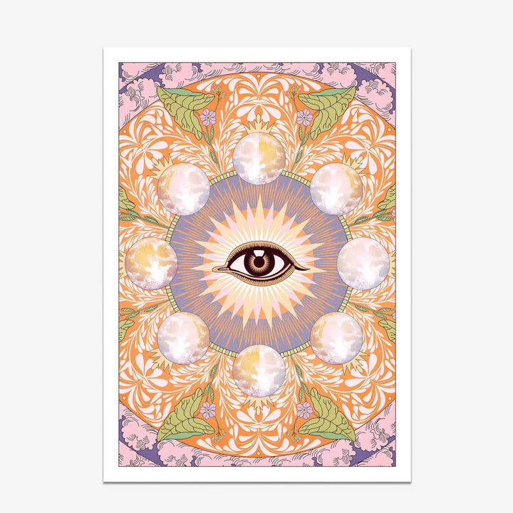 Starry Eyed – Boho All-Seeing Eye Art Print (A4)