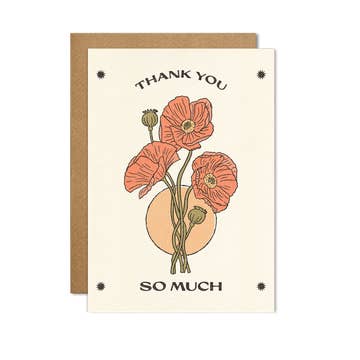 Thank you so much flowers Card