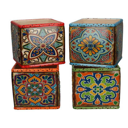 Tile cube pot