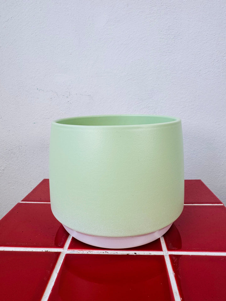 Sage Green Ceramic Plant Pot – 16cm