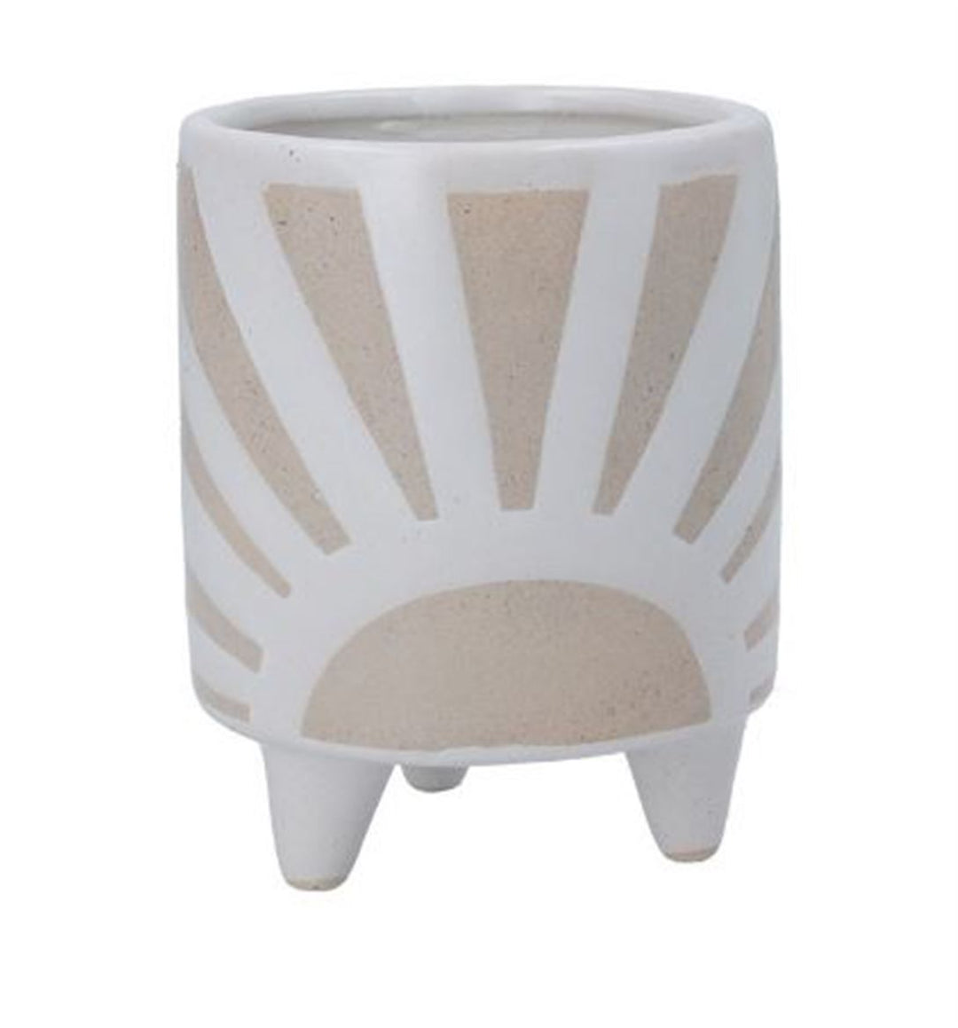Sunrise Design Tripod Pot – White & Natural