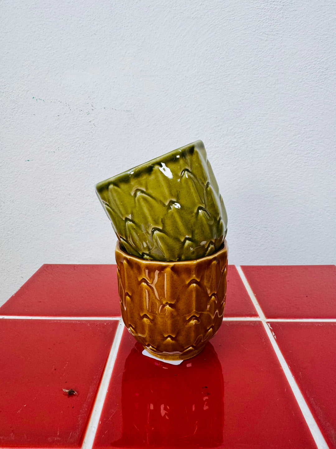 Mini Textured Glazed Ceramic Pot