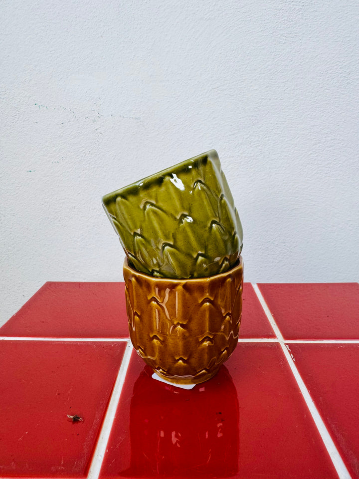 Mini Textured Glazed Ceramic Pot