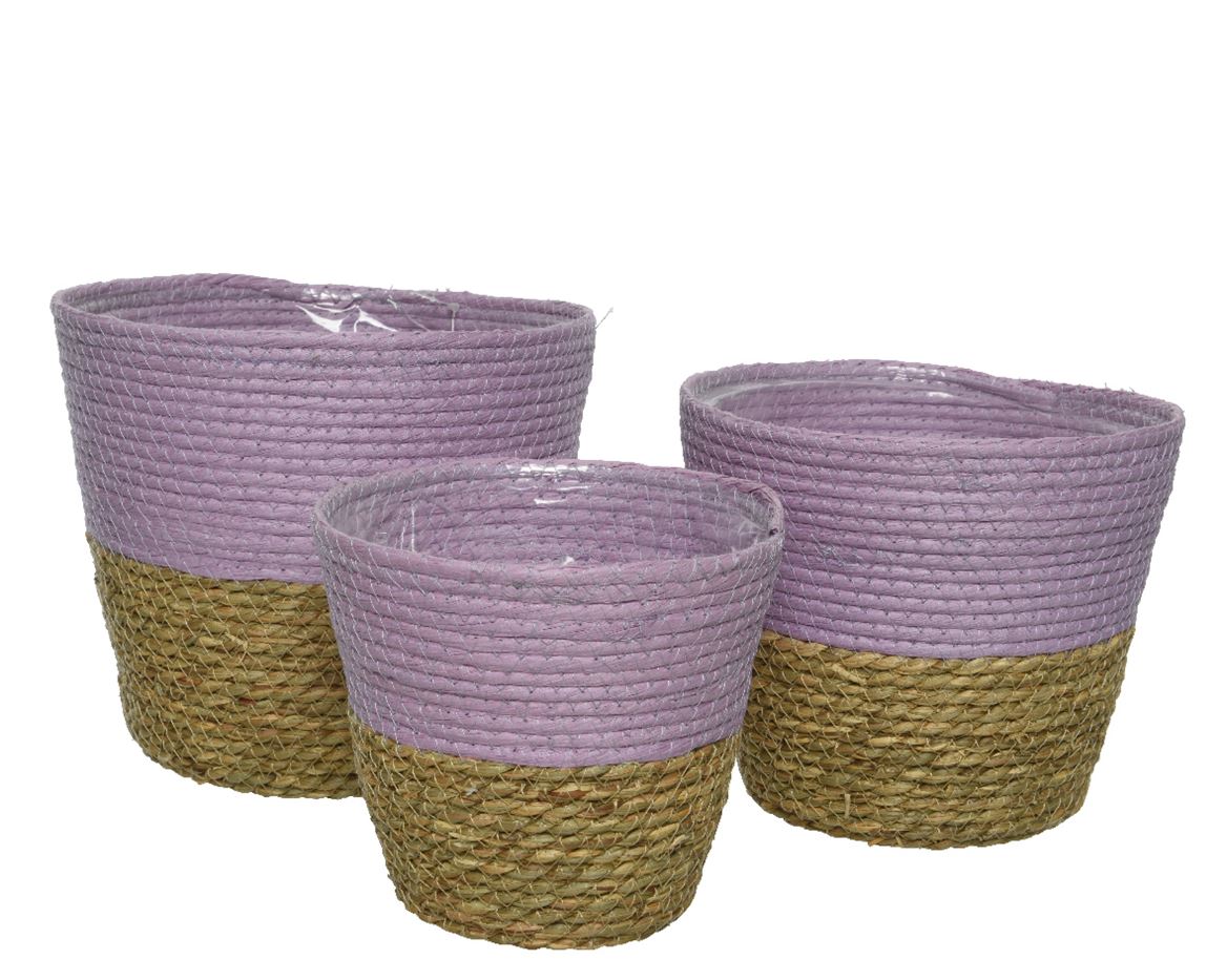 Purple Seagrass basket