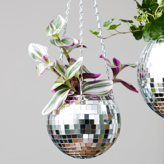 Disco Ball Hanging Planter