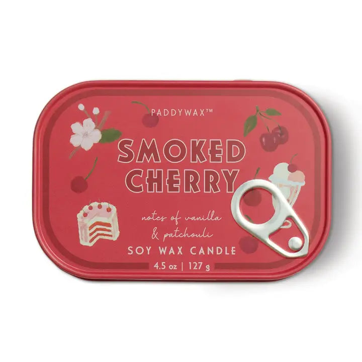 Smoked Cherry - Bistro Cherry Printed Tin Candle 4.5oz/127g
