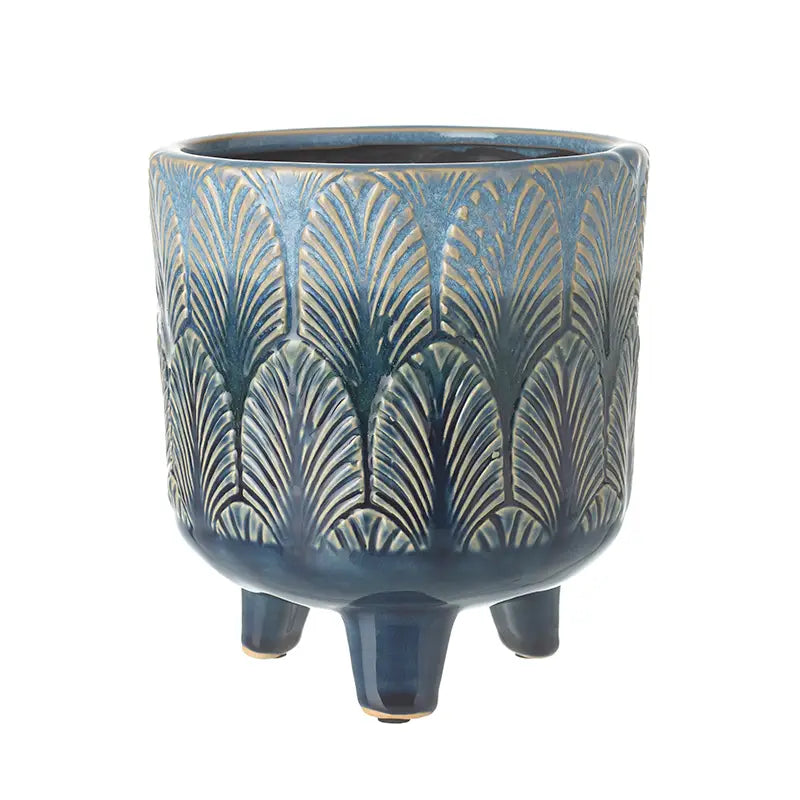 Blue Leaf Leggy Pot