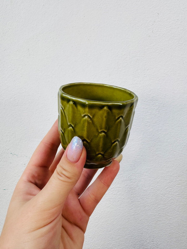 Mini Textured Glazed Ceramic Pot