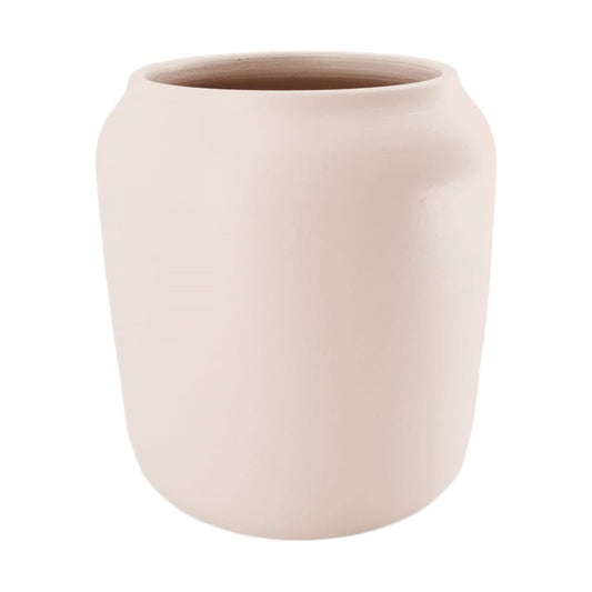 Terracotta cream tall pot