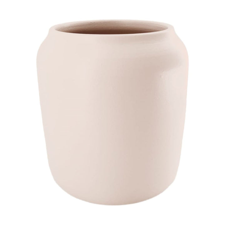 Terracotta cream tall pot