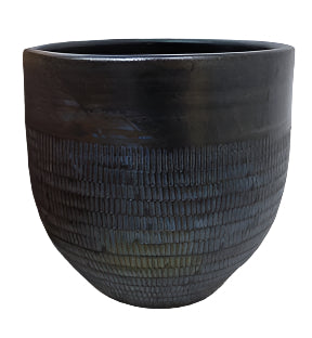 rustic blue pot