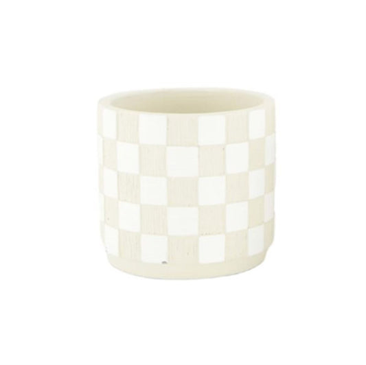 White checkers pot