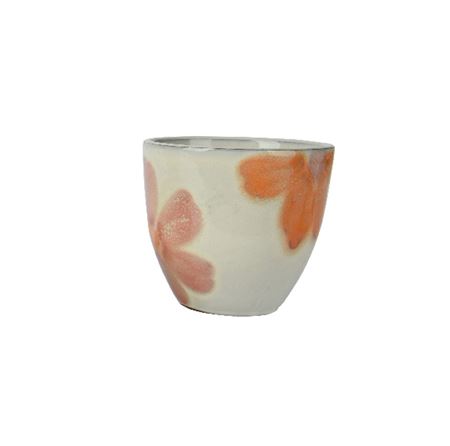 Porto Orange Flowers Pot