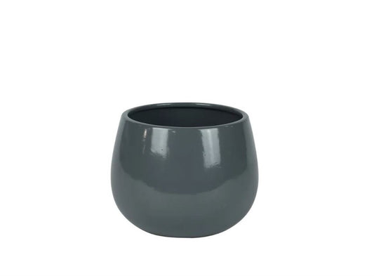 Hortus London Glossy Grey Pot