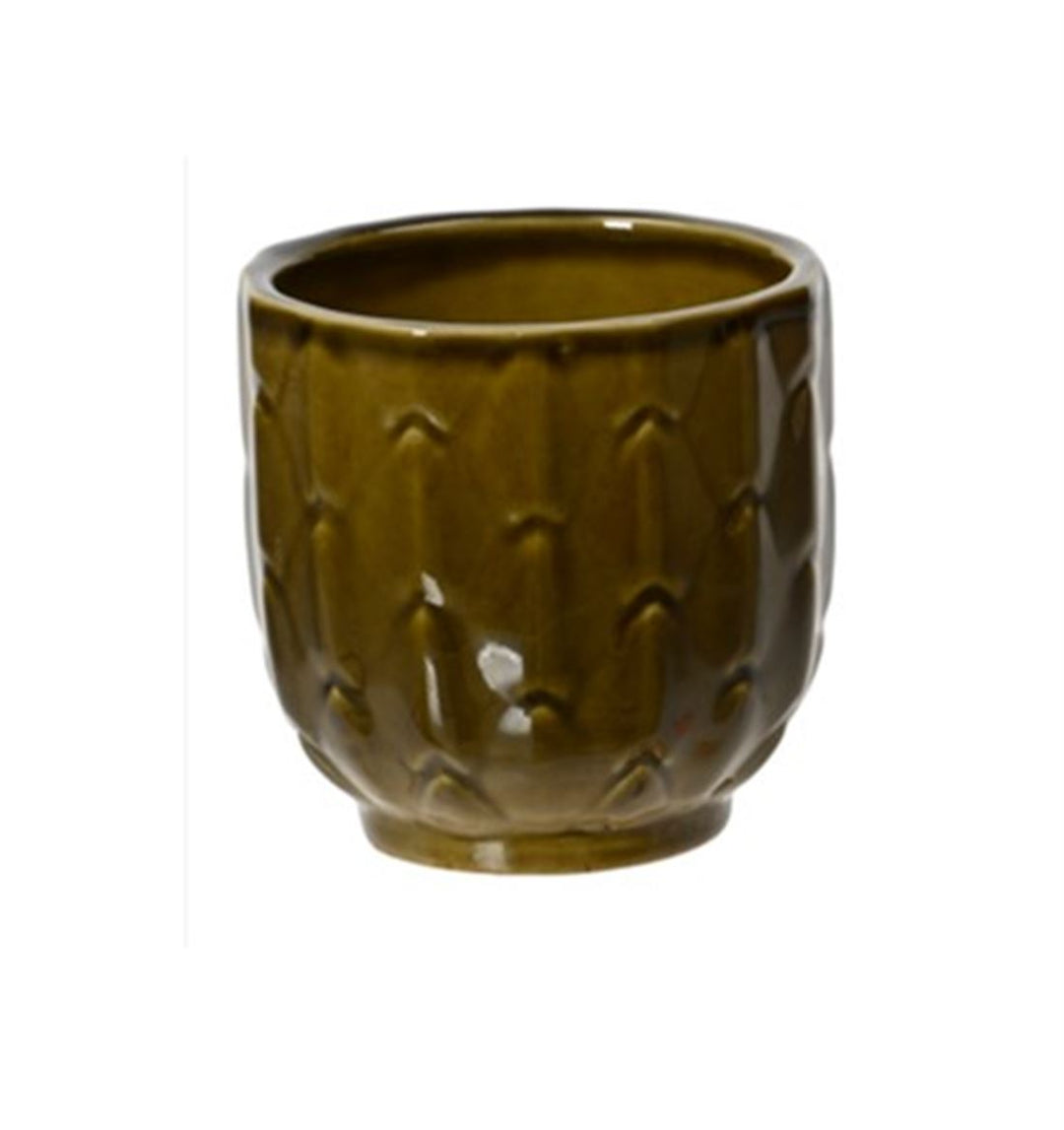 Mini Textured Glazed Ceramic Pot
