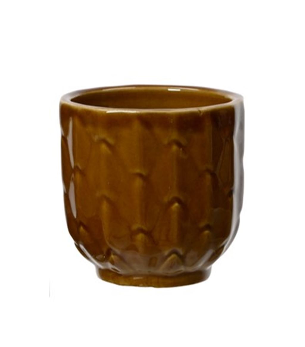 Mini Textured Glazed Ceramic Pot