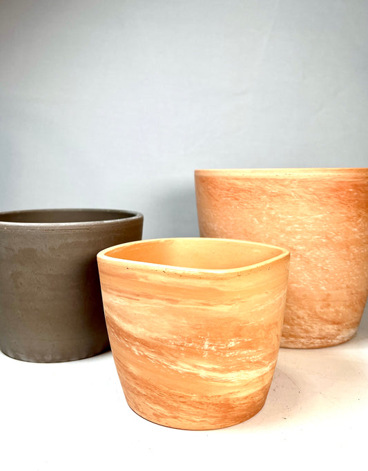 Natural wash terracotta pot