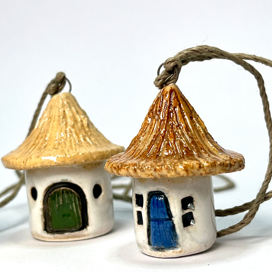 Hanging Tiny Ceramic House – Handmade in Bristol