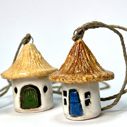 Hanging Tiny Ceramic House – Handmade in Bristol