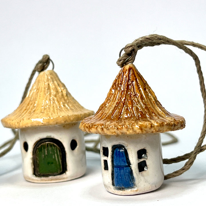 Hanging Tiny Ceramic House – Handmade in Bristol