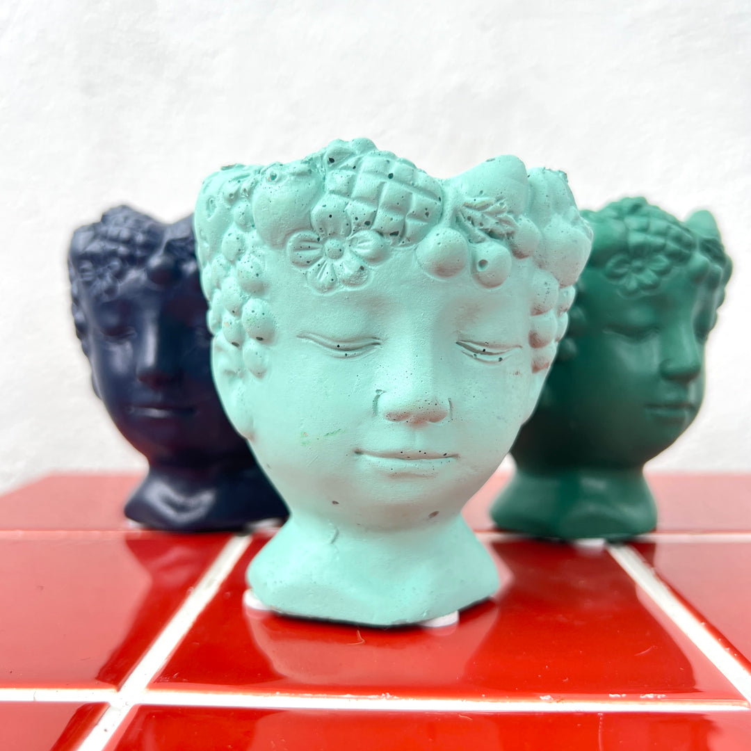 Mini Head Planter Pot – 6cm (Colour Variants)