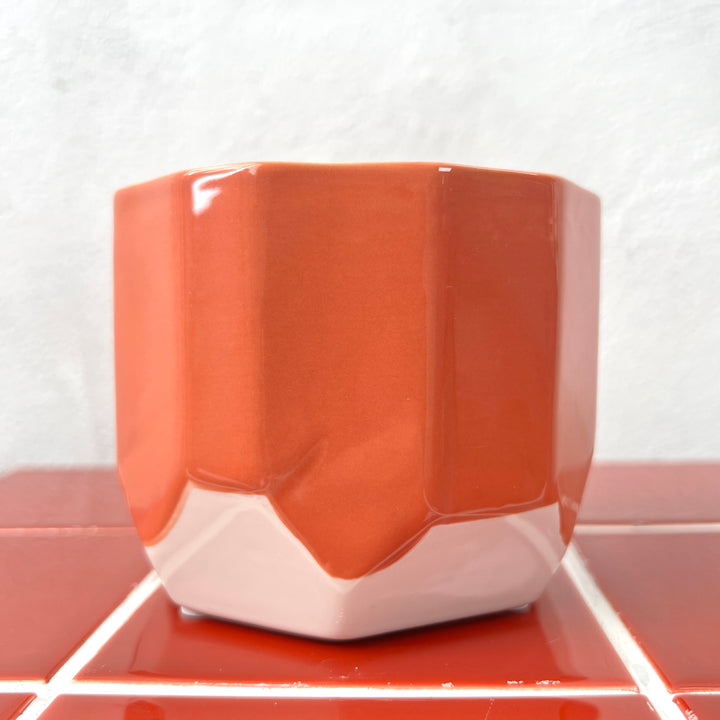 Pot Dolomite D10.7 x H8.7cm – Pink, Orange & Yellow