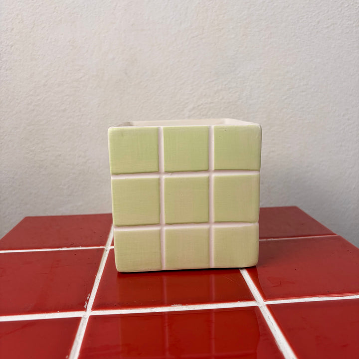 Cube Tile Ceramic Pot – 10cm