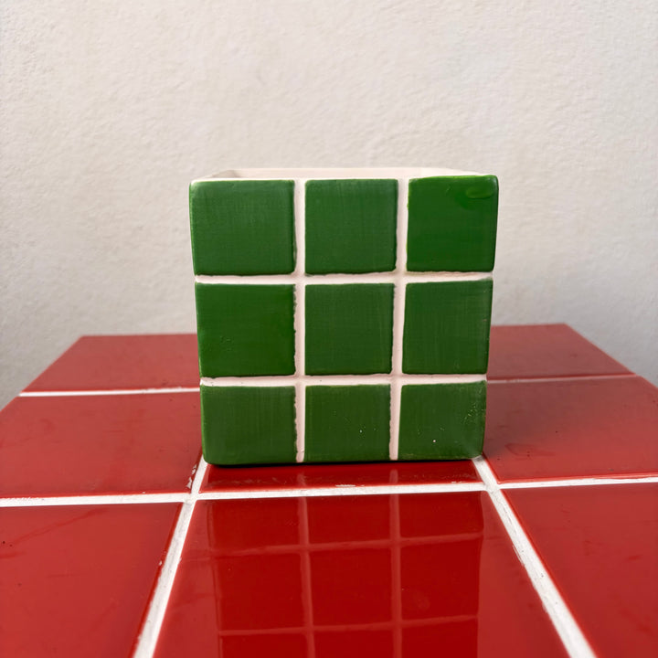 Cube Tile Ceramic Pot – 10cm