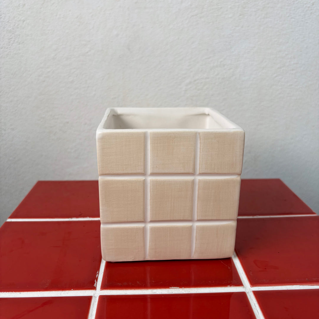 Cube Tile Ceramic Pot – 10cm