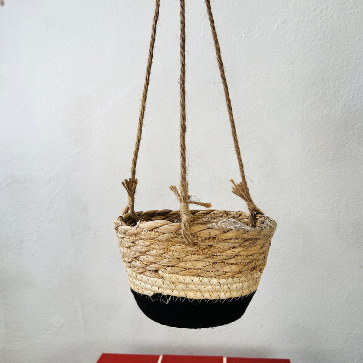 Makka Hanging Basket Black Stripes